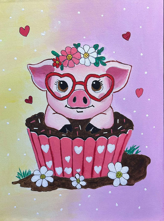 Valentines cute Piglet