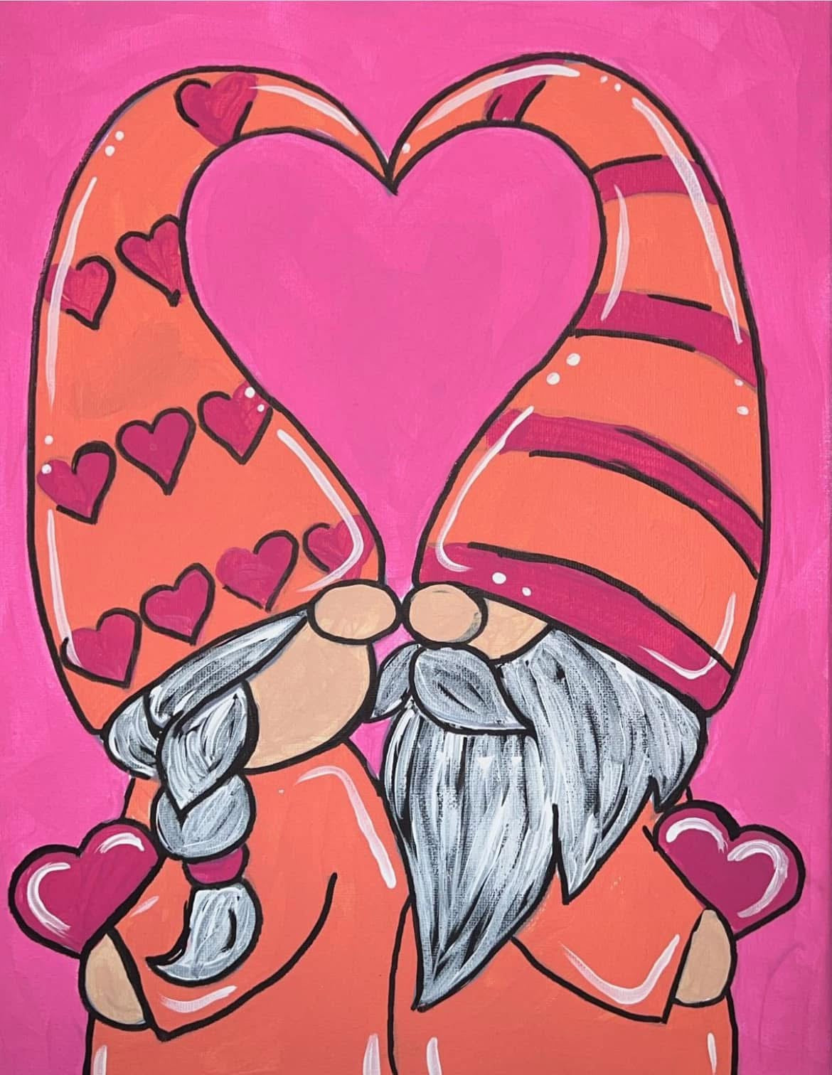Gnome Love Canvas Painting