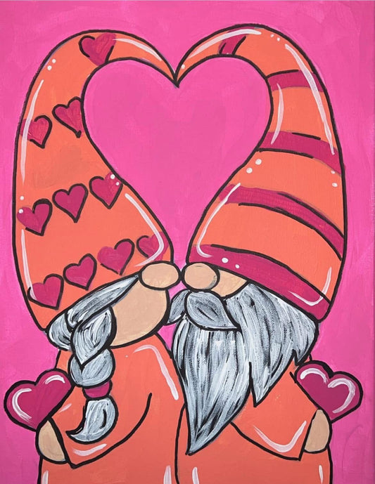 Gnome Love Canvas Painting